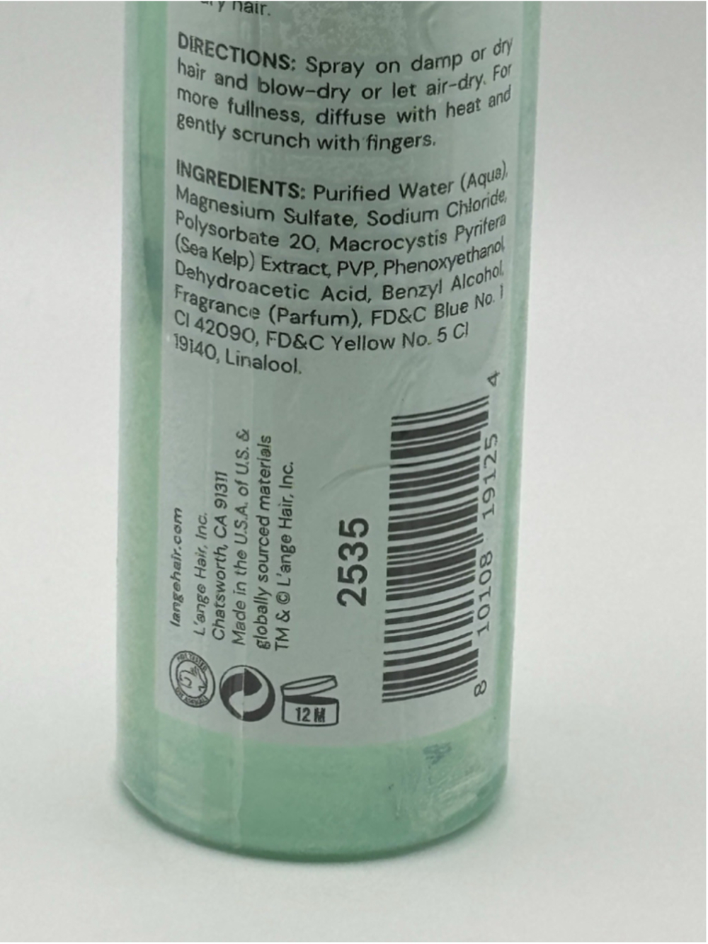 L'ange Salt + Sea Texturizing Spray Large Beach Wave Hair Spray New - Picture 5 of 5